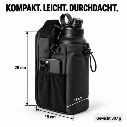 Maße der VEYNE Magnetic Gym Bag: ca. 28 × 15 × 13 cm, ca. 0,3 kg